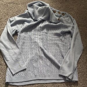 Briggs New York Shimmering Blue Knit Top